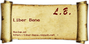 Liber Bene névjegykártya